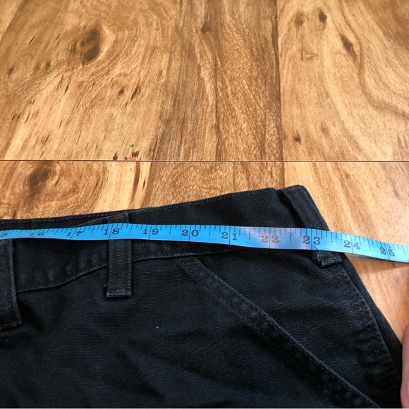 Carhartt Mens Black Denim Work Carpenter Pants Jeans 48x29.5 Dungaree Fit PICS - Picture 12 of 14
